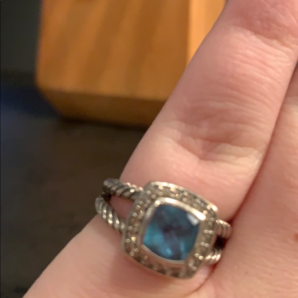 Albion Petite Ring with Gemstone & Diamonds - Picture 4 of 4